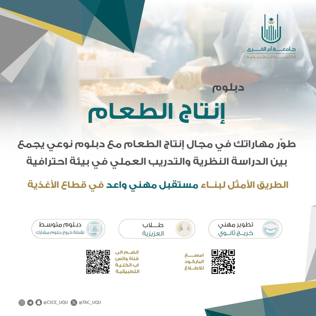 دبلومات نوعية تقدّمها الكلية التطبيقية بمجالي التغذية والفنون والتصاميم