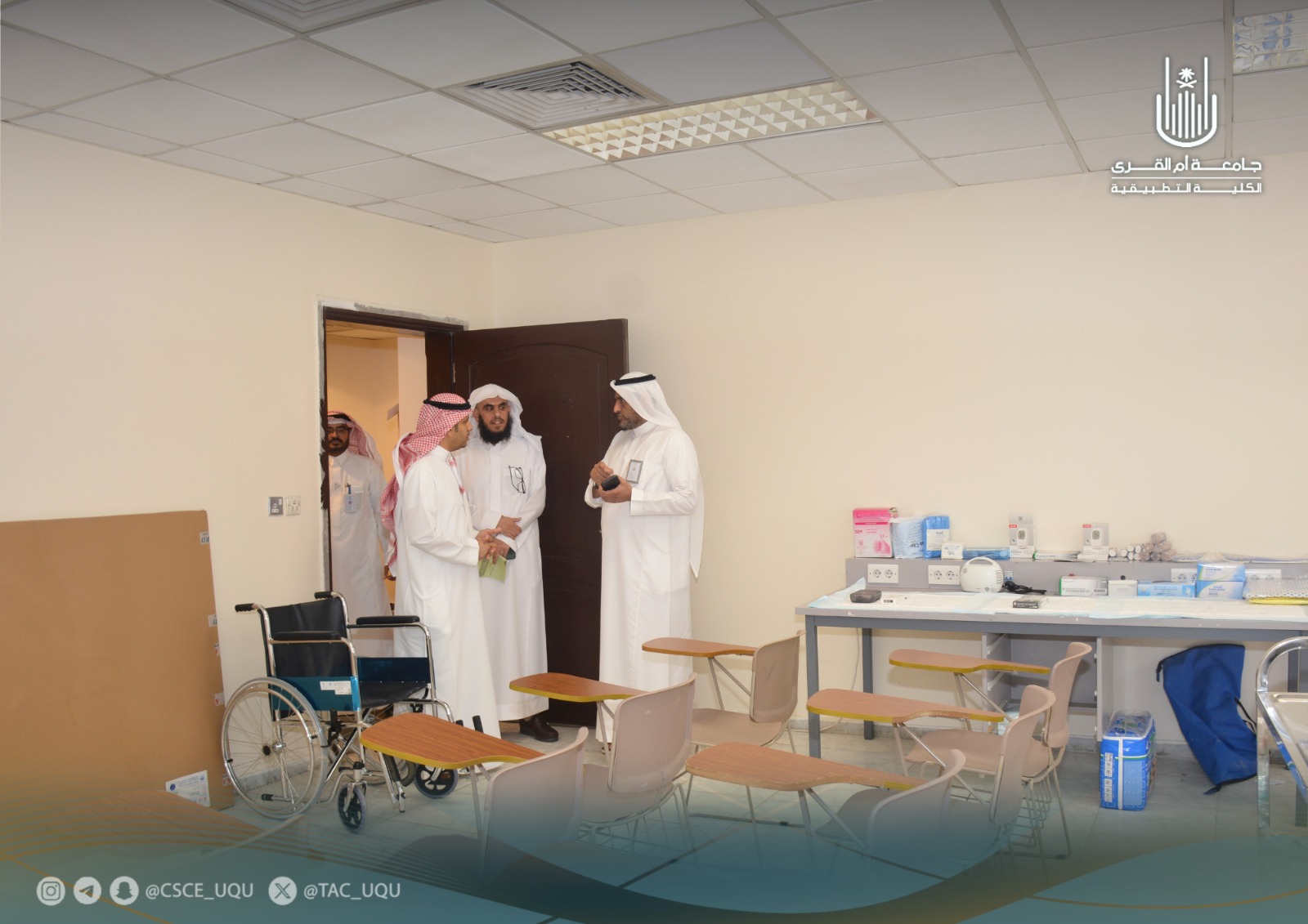 جولة وفد كلية المجتمع بجامعة الملك سعود في مرافق الكلية التطبيقية
