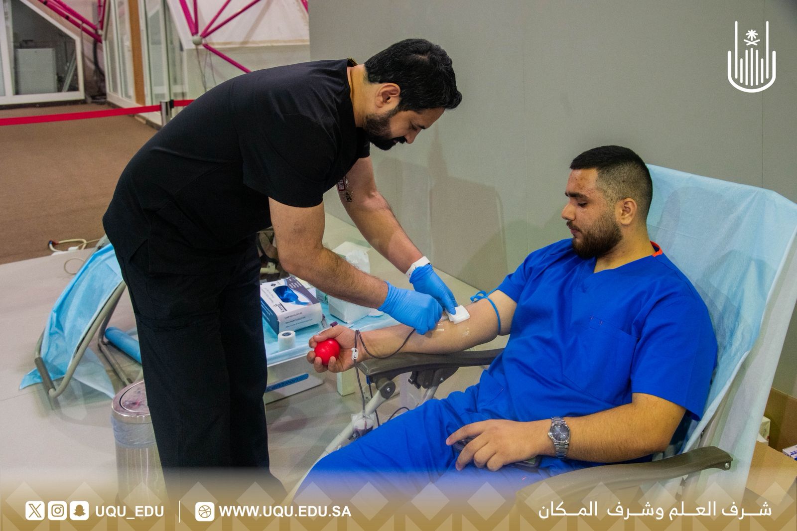 رئيس جامعة أمِّ القرى يشارك في الحملة الوطنيَّة السَّنوية للتَّبرع بالدَّم
