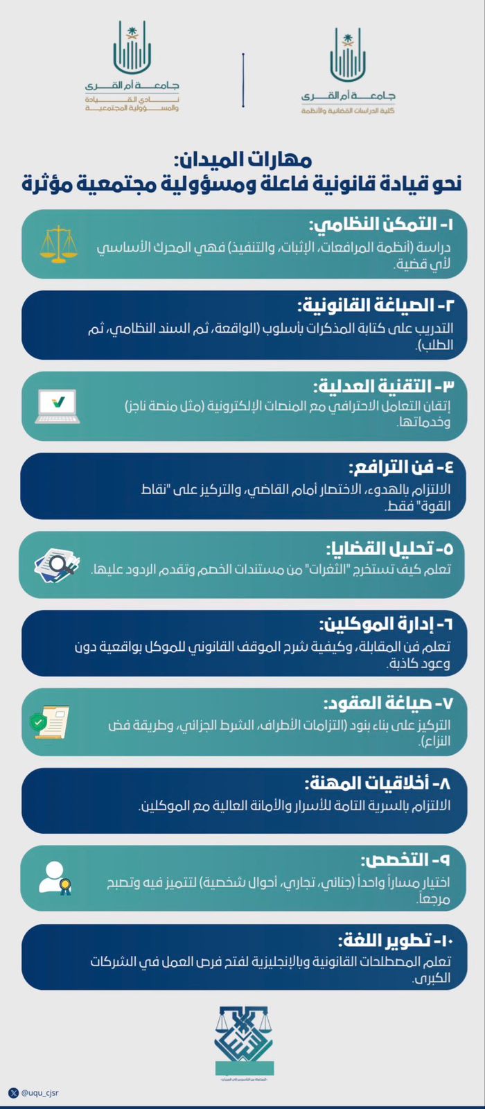 كلية الدراسات القضائية والأنظمة تقيم معرض (أُسُس - المحاماة من التأسيس إلى الميدان)