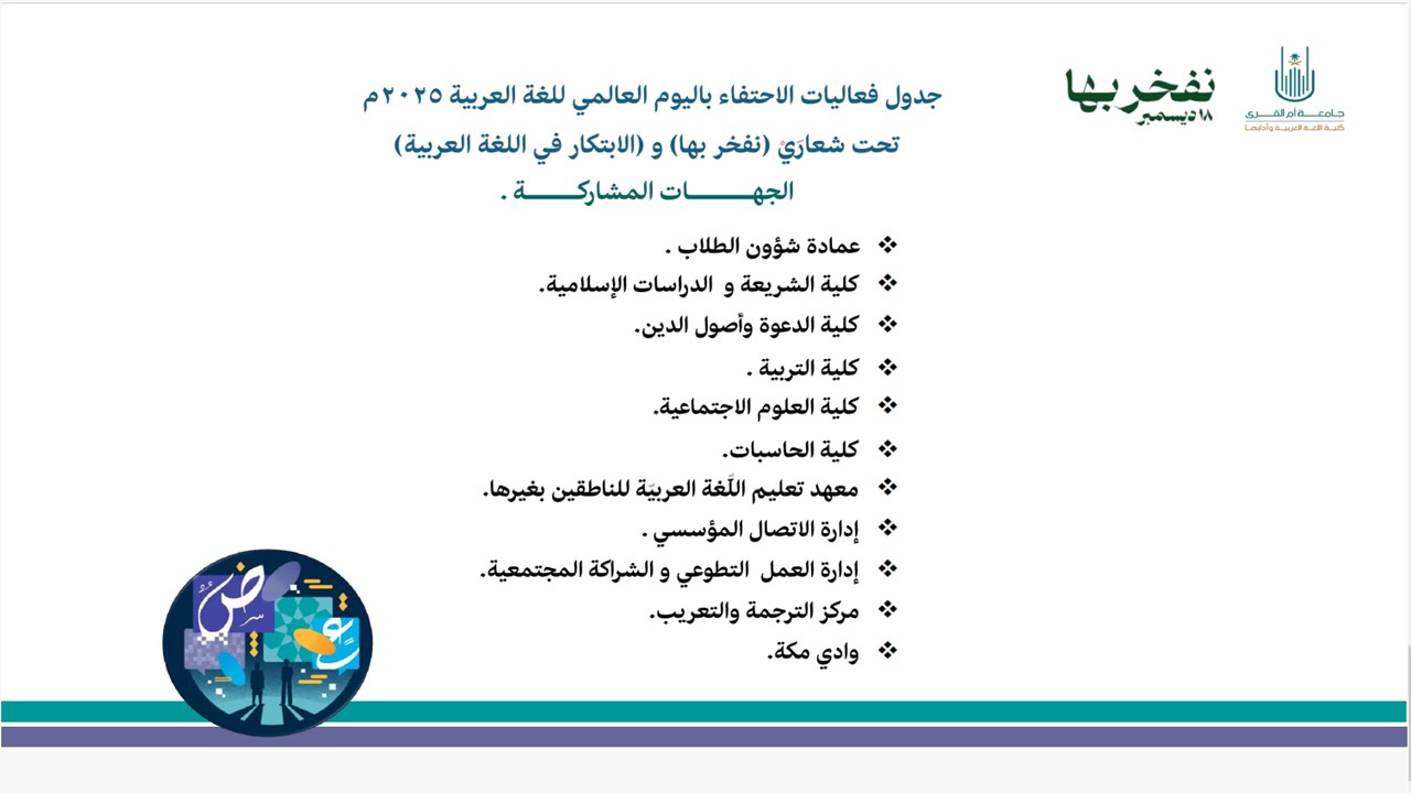 فعاليات الاحتفاء باليوم العالمي للغة العربية 2025.