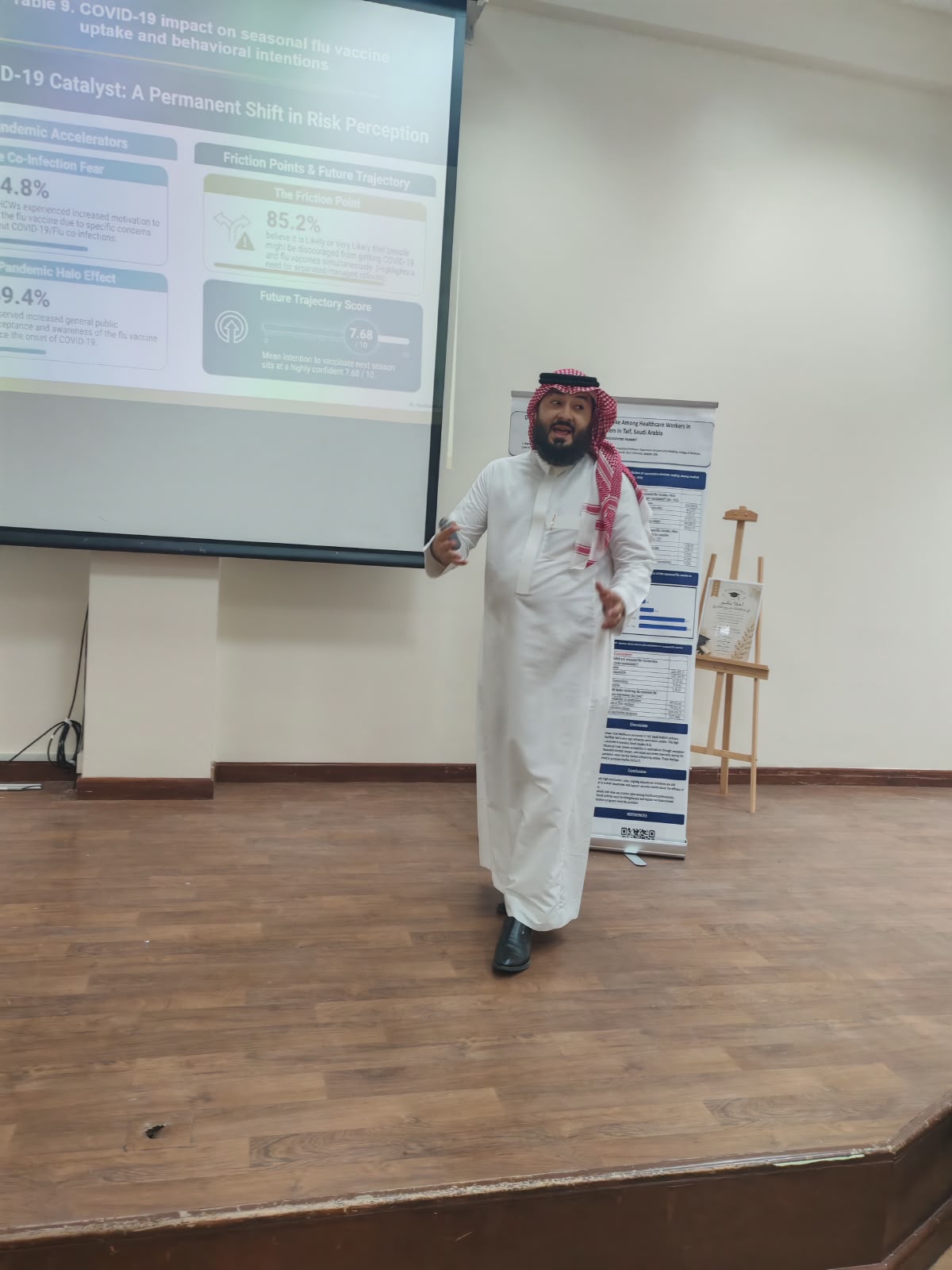 نظّم قسم طب المجتمع والرعاية الصحية للحجيج مناقشة مشاريع طلاب ماجستير مكافحة العدوى