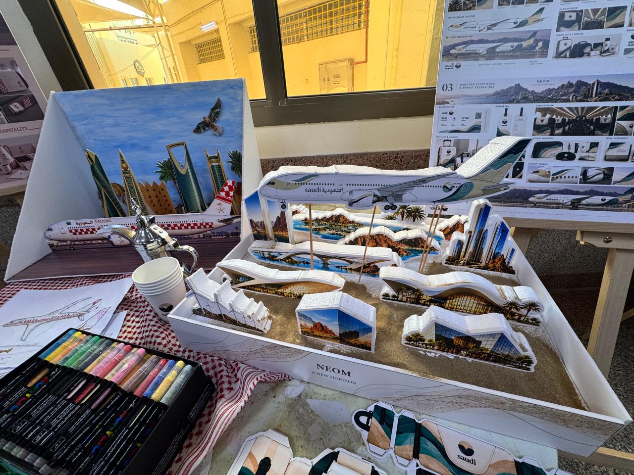كلية التصاميم والفنون بأم القرى تحتفي باليوم الوطني السعودي