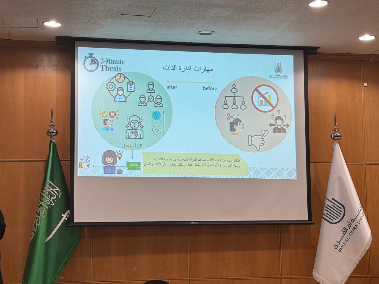 التصفيات النهائية لمسابقة اطروحه في ثلاث دقائق