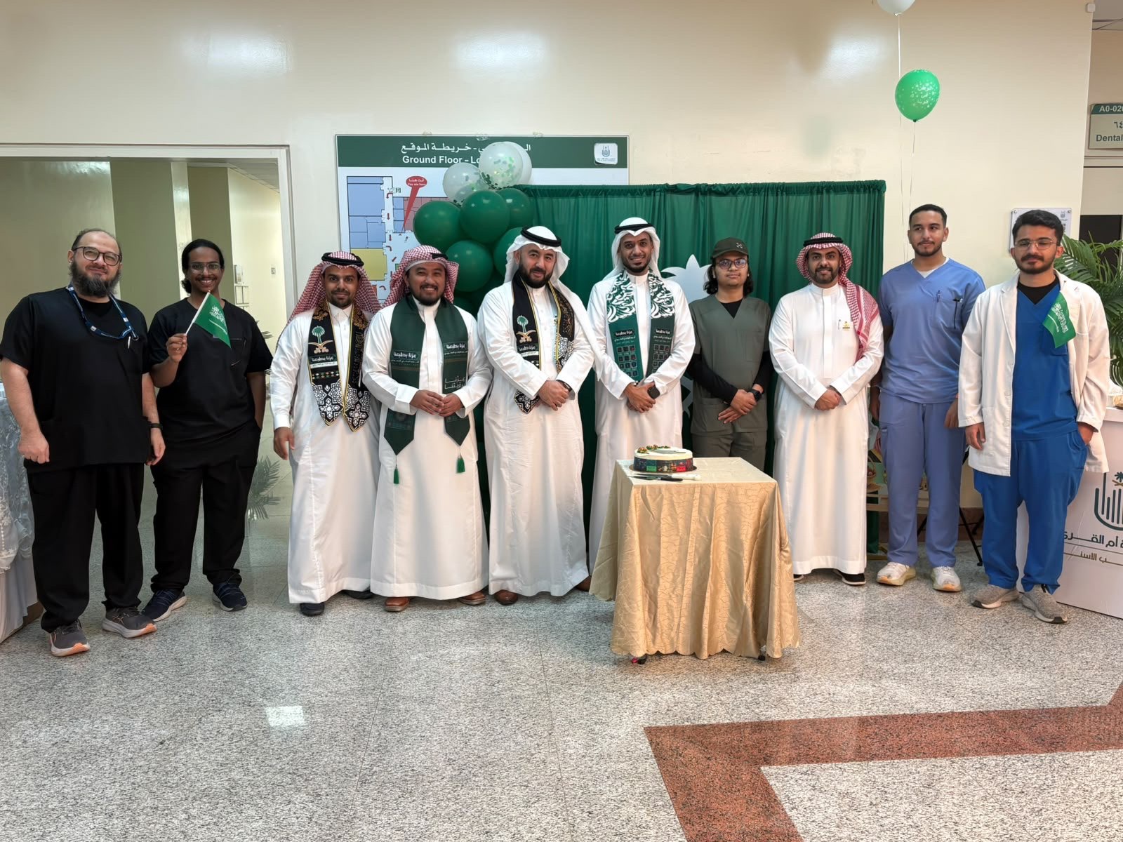 جانب من احتفال كلية طب الأسنان بمناسبة اليوم الوطني السعودي 96