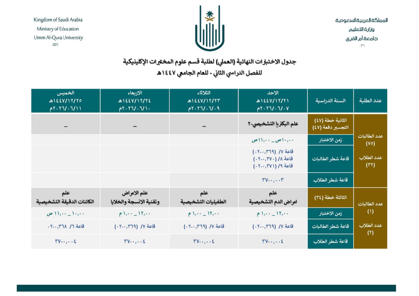 جدول الاختبار النهائي عملي472-معتمد-بكالرويوس وتجسير_page-0001