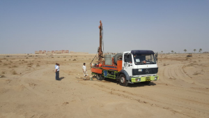 Faculty Members  Participate in Taking Soil Samples within the Projects Management Works in the University