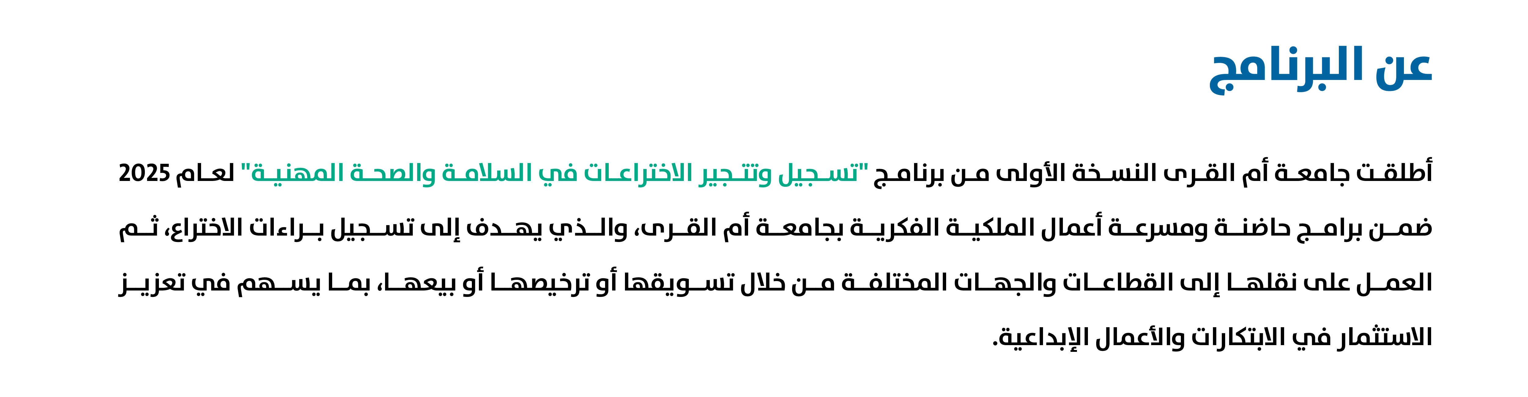 عن البرنامج