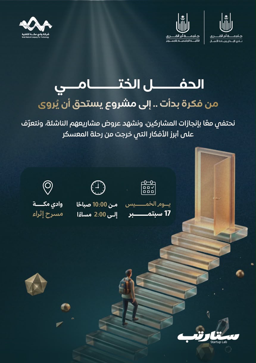 الحفل الختامي لإنجازات المشاركين في المشاريع الناشئة