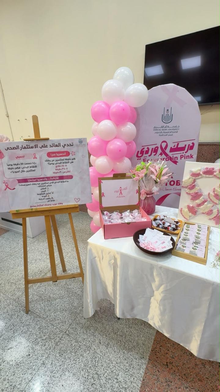 مشاركة قسم المحاسبة باليوم العالمي لسرطان الثدي