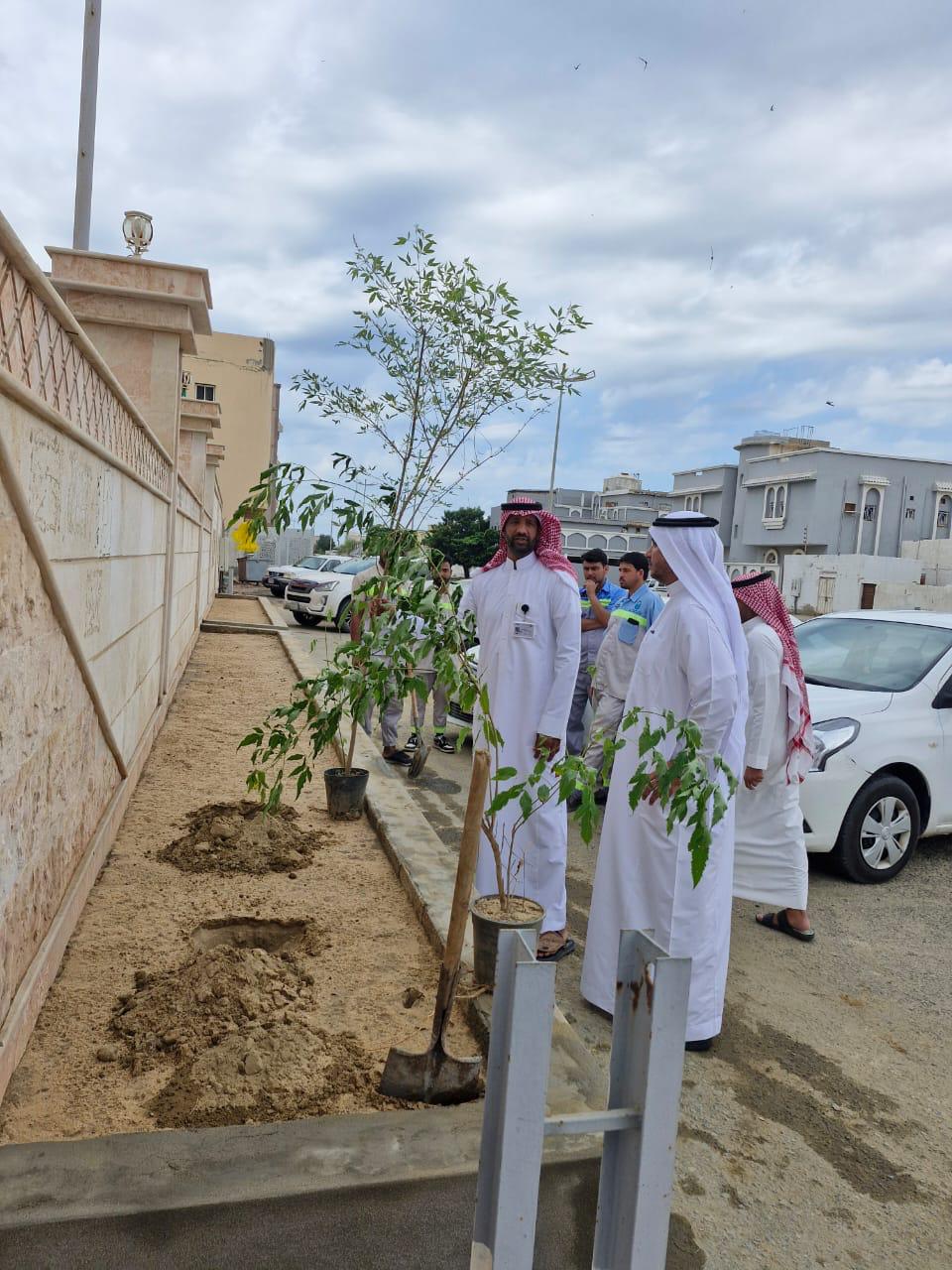 الكلية الجامعية بالليث تنظم مبادرة التشجير بالتعاون مع فرع وزارة البيئة والمياه بالمحافظة.