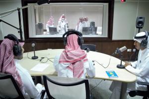 The UQU Mass Communication Students on a Live Pilot Program at Jeddah Radio Station