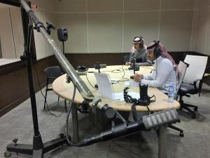 The UQU Mass Communication Students on a Live Pilot Program at Jeddah Radio Station