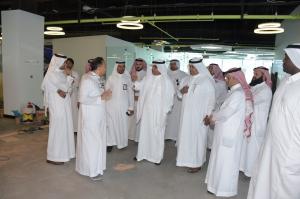 UQU President Checks on Workflow at Startups Center and UQU Oasis Exhibition