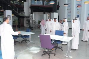 UQU President Checks on Workflow at Startups Center and UQU Oasis Exhibition