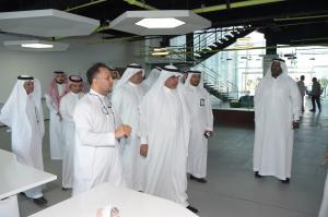 UQU President Checks on Workflow at Startups Center and UQU Oasis Exhibition