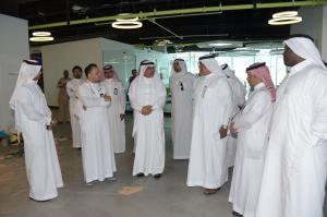 UQU President Checks on Workflow at Startups Center and UQU Oasis Exhibition