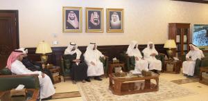 UQU President Receives Dr. Al-Aqla, Dr. Al-Ghamdi  and Members of Board of Directors of  Zamazemah United Office