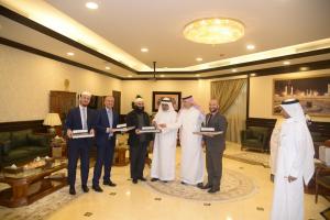 وكيل الجامعة للدراسات العليا يستقبل وفد اتحاد خريجي الجامعات السعودية بألبانيا