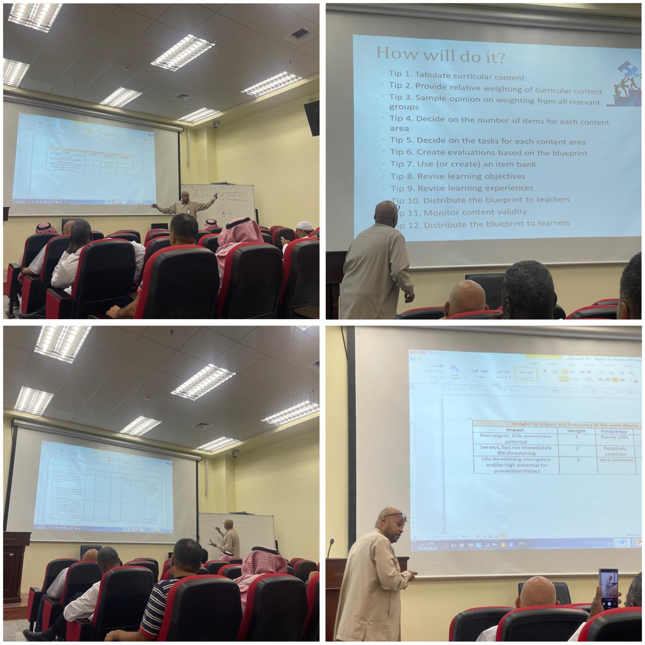 كلية الطب ممثلة بوحدة التدريب والتعليم الطبي تقيم ورشة "إعداد المخطط التفصيلي"