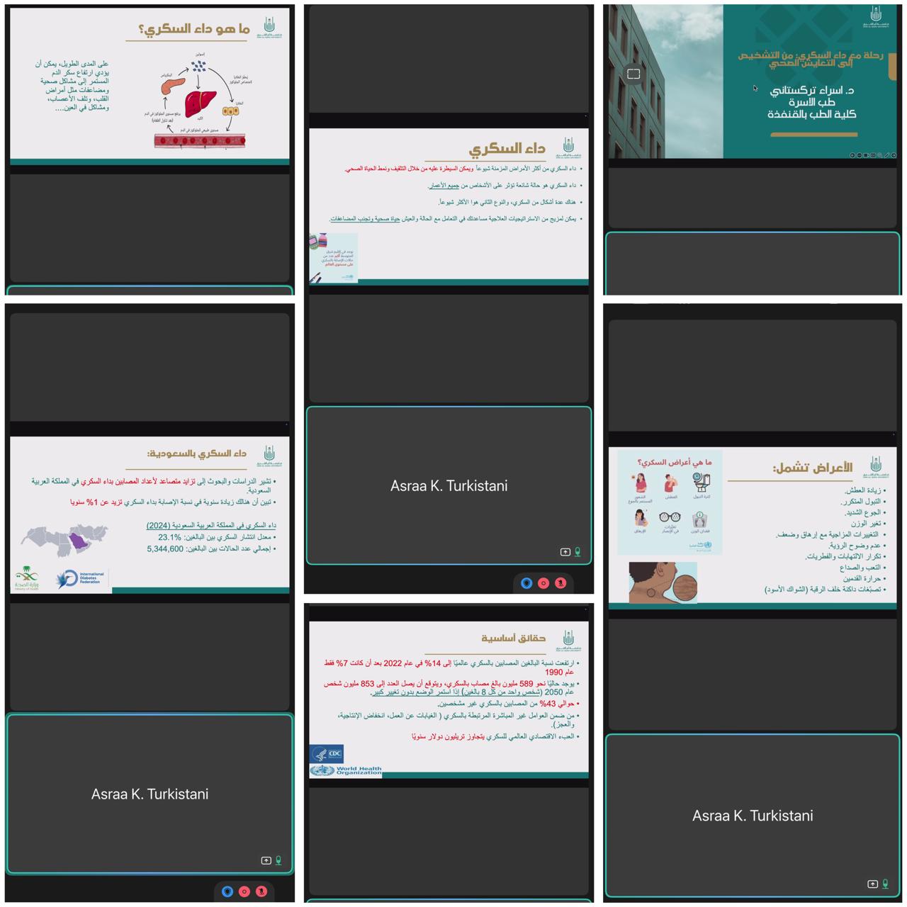 كلية الطب بالقنفذة والنادي الطلابي تنفذ محاضرة بعنوان رحلة مع داء السكري