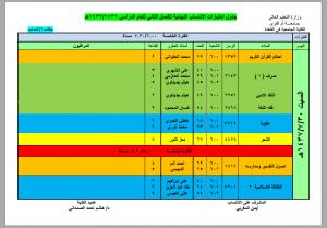 جدول اختبارات الانتساب بالكلية الجامعية بالقنفذة للفصل الدراسي الثاني