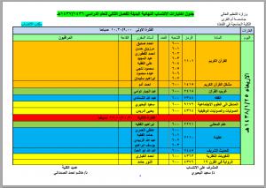 جدول الاختبارات البديلة لطلاب برنامج الانتساب للفصل الدراسي الثاني 1436-1437هـ