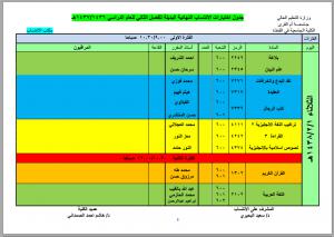 جدول الاختبارات البديلة لطلاب برنامج الانتساب للفصل الدراسي الثاني 1436-1437هـ