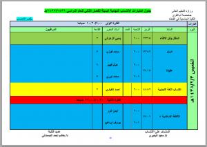 جدول الاختبارات البديلة لطلاب برنامج الانتساب للفصل الدراسي الثاني 1436-1437هـ