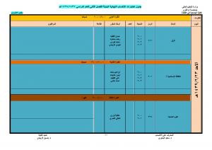 جدول الاختبارات البديلة بالكلية الجامعية بالقنفذة لطلاب الانتساب للفصل الدراسي الأول 1438/1439هـ