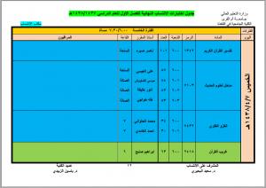 مكتب الانتساب يعلن جدول اختبارات الفصل الدراسي الأول 1437-1438هـ