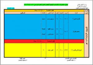 مكتب الانتساب يعلن جدول اختبارات الفصل الدراسي الأول 1437-1438هـ