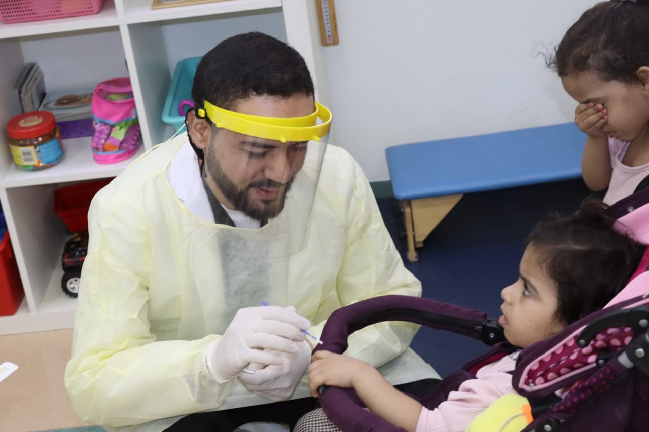 جانب من زيارة قسم العلاج التحفظي لجمعية الاطفال ذو الإعاقة