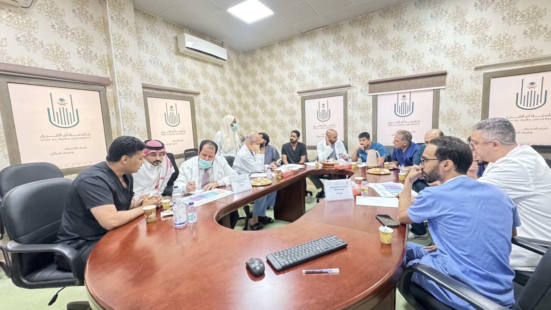 قسم مكافحة العدوى بالعيادة الطبية الجامعية ينظم ورشةعمل تدريبية بعنوان أساسيات مكافحة العدوى